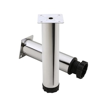 2 Adet Ayarlanabilir, Mobilya, Kanepe, Baza, Koltuk Metal Yükseltici Ayak, 12 Cm Krom Ayak Gümüş Diğer