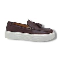 Zerhan 230-100 Erkek Kahve Hakiki Deri Loafer Ayakkabı Kahve