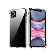 Kzy İletişim Apple İphone 11 İle Uyumlu Kapak Kamera Bölümü Açık Airbag Antishock Köşe Korumalı Şeffaf Silikon Kılıf