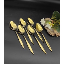 Carmen Titanyum Gold 6 Adet Yemek  Kaşık Gold