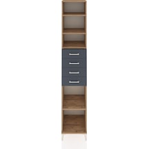 Hyperion Dolap 4 Raflı 4 Çekmeceli 44x44x243 Çam-antrasit Çam