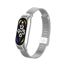Xiaomi Mi Band 7 Uyumlu Krd-06 Metal Nvth Kordon-gümüş