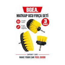 Bgea Premium Matkap Ucu Fırça Seti 3 Parça Sarı