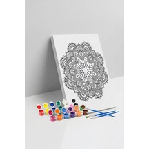 Klasik Mandala Ahşap Boyama Seti 40x50 Cm
