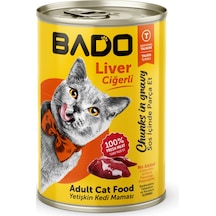 Bado Yetişkin Yaş Kedi Maması Ciğerli 400gr 24lü