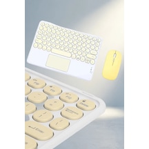 Slim Kablosuz Bluetooth Klavye Ve Touchpad Tüm Cihazlar İçin