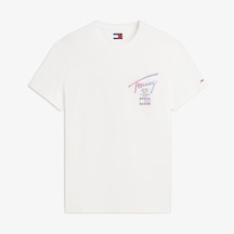 Tommy Hilfiger Regular City Sign Ss Erkek Beyaz T-shirt Dm0dm23253 2800324