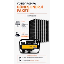 8 Panelli Yüzelsel Pompa Güneş Enerji Paketi