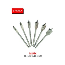 Yaprak Ağaç Matkap Ucu Seti 6 Parça 10-12-16-18-20-25mm Era56950 Eratool