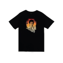 Stoned&Fame Unisex Siyah Scarface Tony Montana T-shirt SIYAH