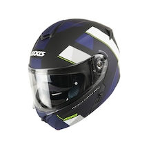 Axxıs Storm Dıamond A7 Matt Blue Çene Açılır Kask Beyaz - Gri - Mavi