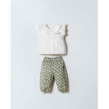 U.S. Polo Assn. Kız Bebek 2 Li T-şhirt Takım Beyaz-yeşil-2270 Yeşil