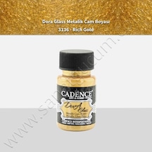 Cadence Dora Glass Metalik Cam Boyası 50 Ml. 3136 Rich Gold