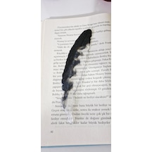 Siyah Tüy Şeklinde Kitap Ayracı, Dekoratif Tasarım
