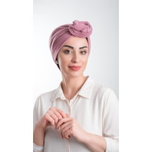 Hürrem Bone Gül Kurusu Pratik Hazır Geçmeli Tesettür Bone Kesik Elyaf Sade 21 Gülkurusu