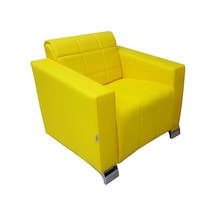 Dekormila Lion Deri Tekli Koltuk Sarı