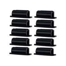 Ganzhoushop 10 Adet Yapışkan Silikon Kalem Tutucu Masa Klipsi Kalem Boya Fırçası Çıkarılabilir Kalem Klipsi Pano Ofis Bülten Panosu Carblack