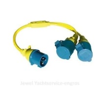 Victron Splitter Cord 16a 250v 1x Cee Fiş / 2x Cee Priz Kara Elektriği Çoklayıcı Kablo