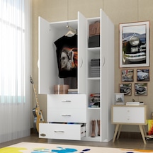 Kenzlife gardırop 3 kapılı 3 çekmeceli civanperçemi 180*120*52 by