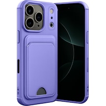 Apple Uyumlu iPhone 17 Pro Kelvin Kartvizitli Silikon Lila\