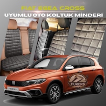 Fiat Egea Cross Antrasit Tay Tüyü Cepli & Terletmez Sırtlı Oto Koltuk Minder Seti - Koruma Kılıfı  Ön & Arka Set
