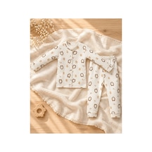 Cerenbebe Kız Çocuk Pijama Takımı Penguen Desenli Beyaz