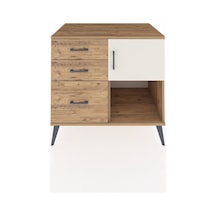 Kronos Şifonyer Tek Raflı 3 Çekmeceli Tek Kapaklı 88x59x80 Çam-aytaşı/çam Aytaşı/çam