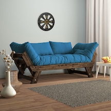 Woodesk Adalar Masif Ceviz-mavi Renk 2li Kanepe Cpt8115-210