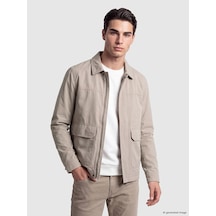 Lcwaıkıkı Classic Bej Regular Fit Gömlek Yaka Erkek Ceket