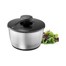 Gefu Salata Kurutucu Push It 5l - Paslanmaz Çelik Kase Ø 25 Cm - Salata Süzgeci / Durdurma Düğmeli Yenilikçi İtme Mekanizması, Kapakta Entegre Dökme Ağzı Ve Güvenli Kullanım İçin Kaymaz Silikon Taban Çok Renkli