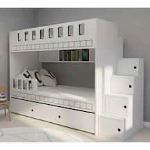 Nesta Yavrulu Fonksiyonel Merdivenli Mdf Ranza Byz 2 90 x 190 CM