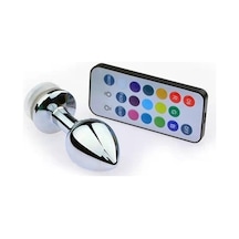 Red Fox Uzaktan Kumandalı Led Işıklı Büyük Boy Çelik Anal Plug