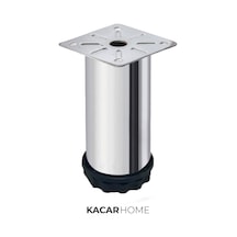 4 Adet 12 Cm Ayarlanabilir Metal Mobilya Kanepe Baza Dolap Koltuk Ayağı Krom Lüx Baza Ayak 42 Çap Gü Diğer