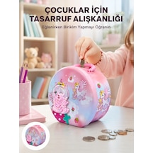 Mini Çocuk Para Kasası Güvenli Kilitli Birikim Kutusu Düz Renkli