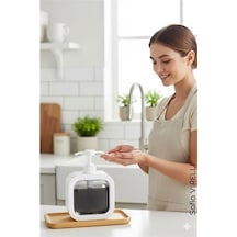 Pompalı Dispenser Sabunluk Şeffaf Gövde, Modern Tasarım Sıvı Sabun, Şampuan, Losyon İçin 722268