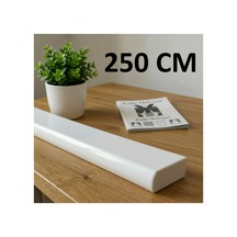 Beyaz Dekoratif Ray Alüminyum 3 Kanallı Dekoratif Metal Perde Kornişi - Üçlü Dekoratif Korniş Beyaz250cm - 858852764 Beyaz250cm