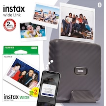 Fujifilm Instax Wide Link Akıllı Telefon Yazıcısı + 20'li Film Gri