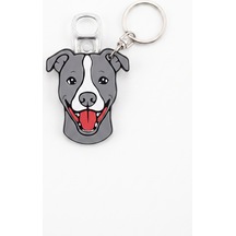 Pitbull Figürlü Açacaklı Anahtarlık