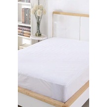 Mycey 200x200+30 Cm Fitted Pamuk Havlu Çarşaf Sıvı Geçirmez Beyaz