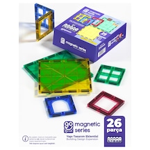 Go Magnetic Series 26 Parça Yapı Tasarım Eklentisi - Mıknatıslı Manyetik Bloklar