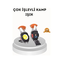 Hubrendy Tekno Şarj Edilebilir Çok Amaçlı Mini Fener Güvenlik Düdüklü, Kompakt Ve Hafif Tasarım AÇIK GRİ KAHVE KARIŞIMI