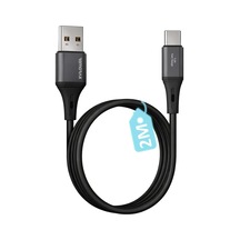Usb A-type C, 2metre, 3.1a Hızlı Şarj Kablosu, Remorax Wahoo 1ad X 2metre Siyah