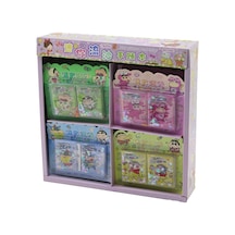2 Adet Mini Not Defteri Seti - Crayon Shin Chan Tasarımlı - 12 Sayfa Sticker - Sulu Kapak