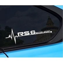 Audi Rs6 Yan Cam Sticker Oto Kapı Çıkartma Aksesuar 20Cmx7Cm