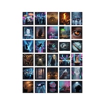 60 Adet Blade Runner Temalı Sticker Seti - 2 Sayfa - Laptop Defter İçin Çok Renkli