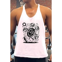 Bluu Barbellelite Gym Fitness Tank Top Sporcu Atleti