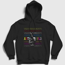 Presmono Unisex Cool Astroworld Travis Scott Kapüşonlu Sweatshirt Siyah