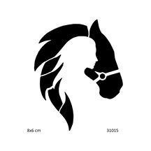 Airbrush Tattoo At Ve Silüet Yapışkanlı Stencil Süsleme Ve Boyama Kalıbı