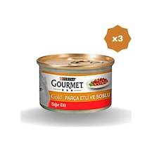 Felix Gourment Gold Parça Etli Sığır Etli 85 Gr - 3 Adet