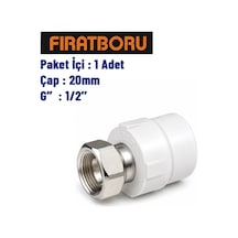 Fırat Döner Başlı Rakor 20mm , 1/2'', 1 Adet, 7b75020127